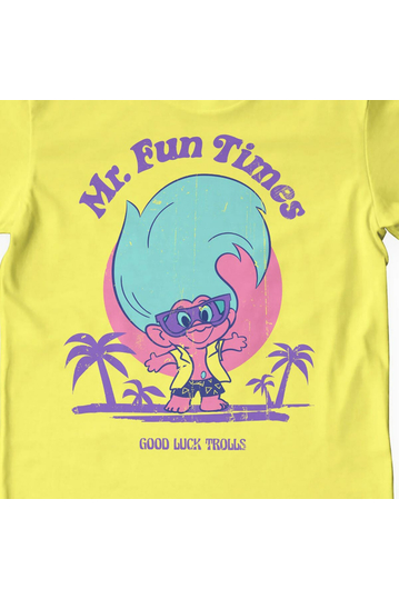 Good Luck Trolls T-Shirt - Mr Fun Times Yellow