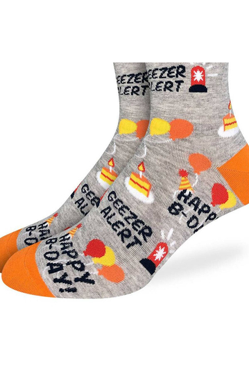 Good Luck Sock Men's Socks Happy Birthday Geezer