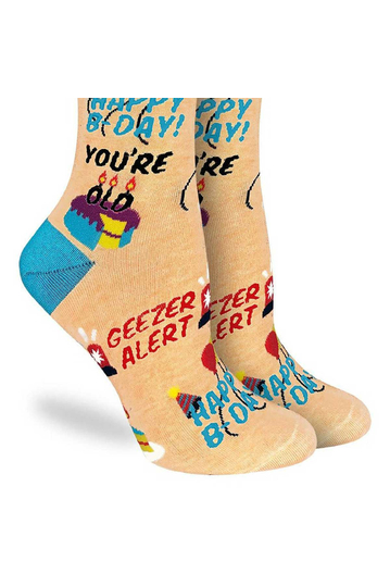 Good Luck Sock Women's Socks Happy Birthday Geezer