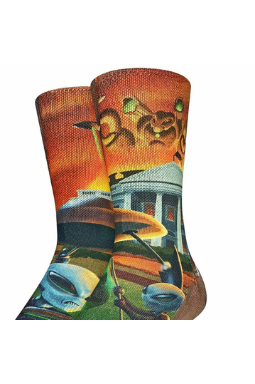 Good Luck Sock Men's Socks Alien Invasion