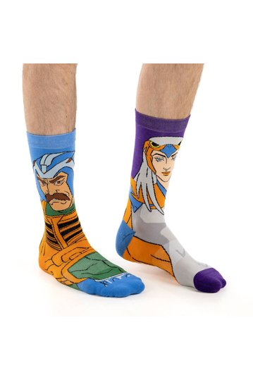 Good Luck Sock Men's Socks Masters of the Universe, Man-At-Arms & Sorceress