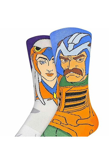 Good Luck Sock Men's Socks Masters of the Universe, Man-At-Arms & Sorceress