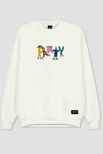 Kaotiko Crew Sweatshirt Party Ivory