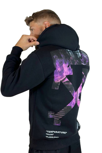 Teddy Bear Fire Φούτερ με Κουκούλα μαύρο