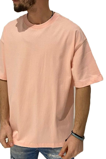 Ανδρικό Oversized T-shirt σκούρο κοραλί