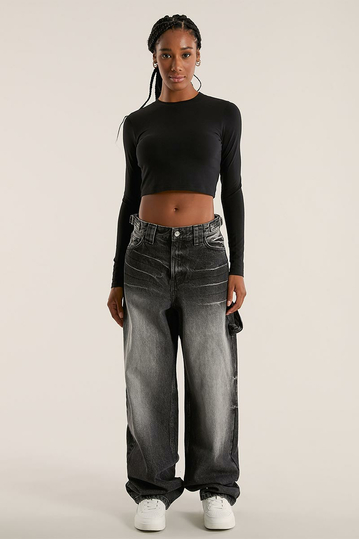 Alcott Carpenter Balloon Jeans Black