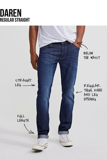 Lee Ανδρικό Jeans Daren Regular Straight in Anomaly