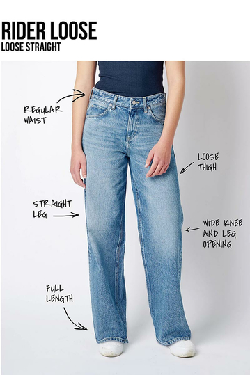 Lee Γυναικείο Jean Παντελόνι Rider Loose in Burst Limit