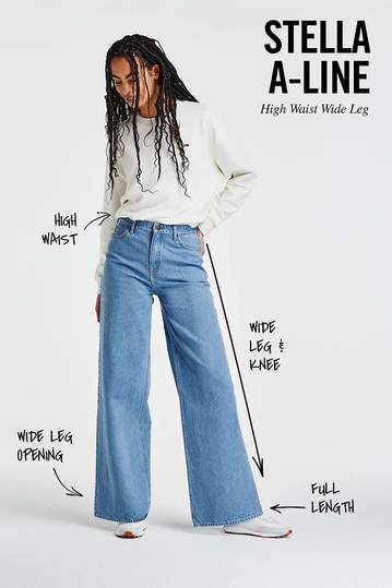 Lee Γυναικείο Jean Παντελόνι Stella A-Line in Clean Black