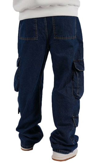 Multi Pocket Jeans Dark Blue Denim