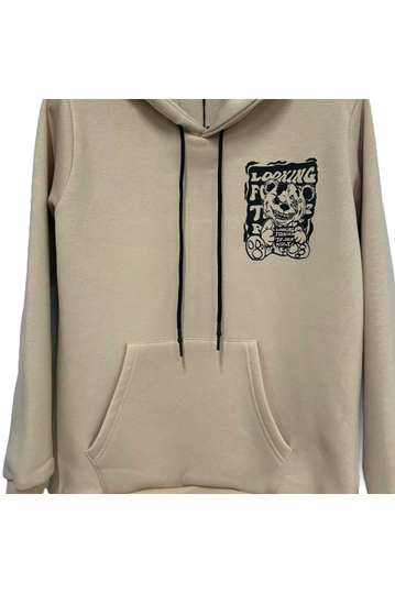 Teddybear Looking Forward To Your Reply Φούτερ με Κουκούλα Μπεζ