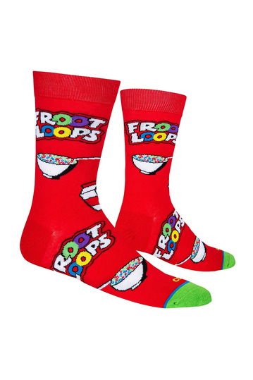 Cool Socks Froot Loops Cereal Bowl Men's Socks