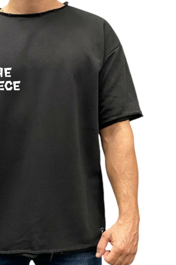 Bigbong One Piece Oversize T-shirt French Terry Black