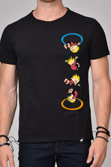Bigbong Calvin Of Calvin & Hobbes T-shirt Black
