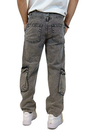 Multi Pocket Jeans Light Grey Wash