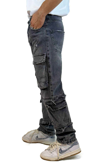 Multi Pocket Jeans Grey Wash