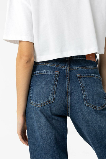 Tiffosi Bonnye Wide Leg Jeans Dark Blue