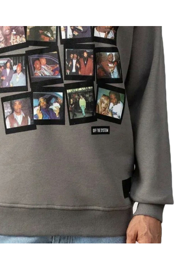 Tupac Φούτερ με Κουκούλα γκρι