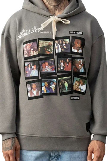 Tupac Φούτερ με Κουκούλα γκρι