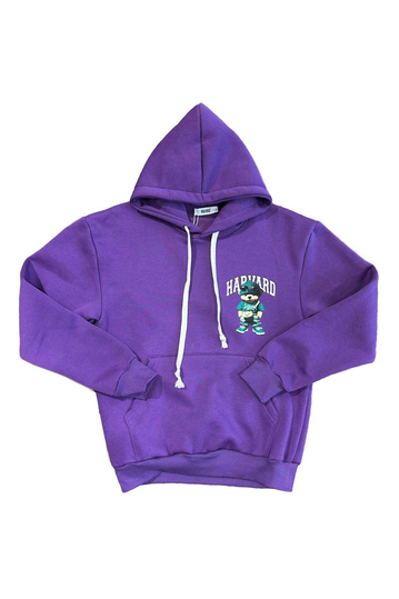 Unisex Φούτερ Teddy Bear Harvard Purple