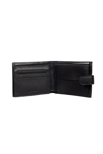 Zevento Men's Leather Wallet RFID Black