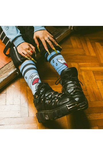 American Socks Shark Strike Mid High Socks