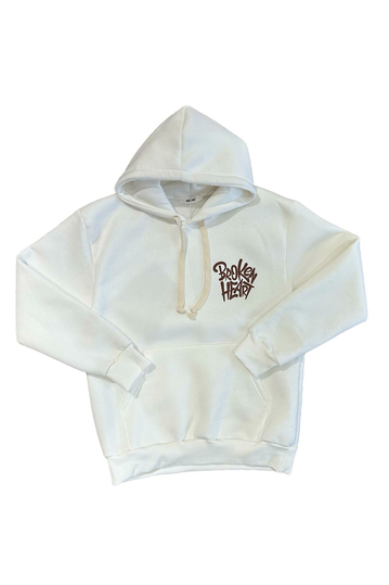 Unisex Φούτερ Teddy Bear Broken Heart Cream