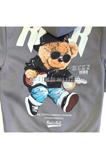 Unisex Φούτερ Teddy Bear Rock Grey