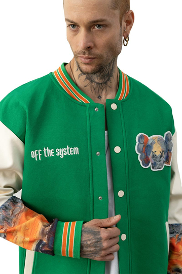 Κολεγιακό μπουφάν Off The System πράσινο