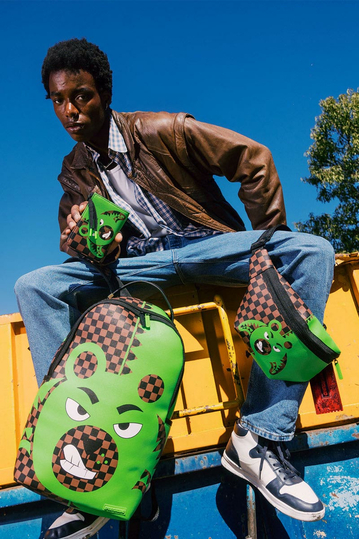 Sprayground Green Money Bear Backpack