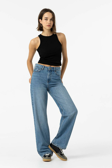 Tiffosi Bonnye Wide Leg Jeans Blue