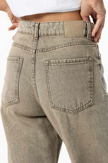 Tiffosi Bonnye Wide Leg Jeans Beige/grey