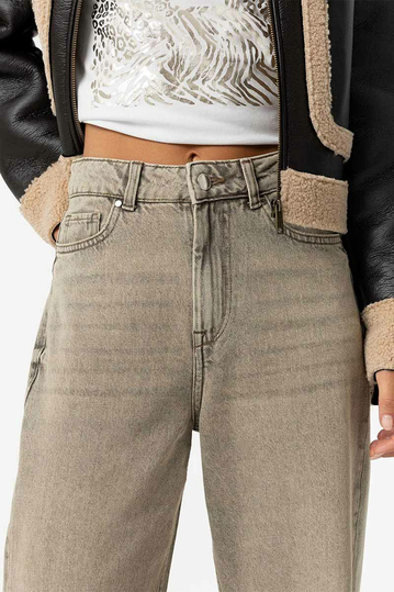 Tiffosi Bonnye Wide Leg Jeans Beige/grey