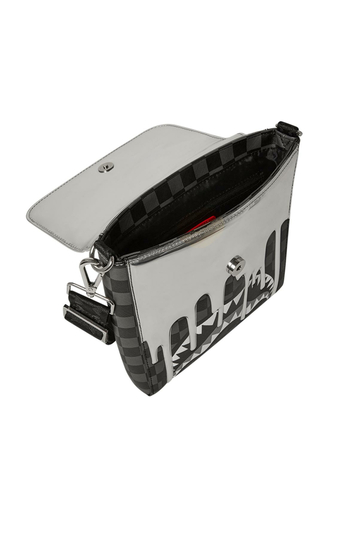 Sprayground Metallic Drip Sharks In Paris Crossbody Bag