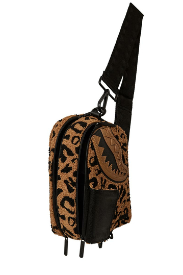 Sprayground Cheetah Chenille Crossbody Bag