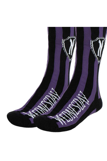 Cerda Wednesday Black/Purple Socks