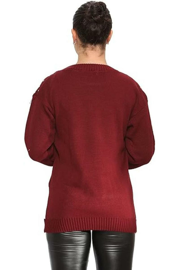 If Found Return To Pub Christmas Jumper Bordeaux