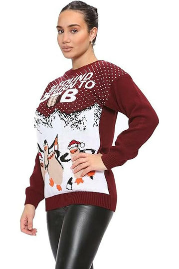 If Found Return To Pub Christmas Jumper Bordeaux