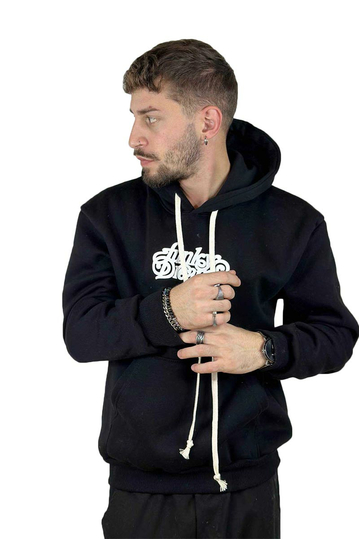 Funky Dreams Φούτερ με Κουκούλα μαύρο