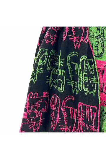 Scarf Multi With Cats