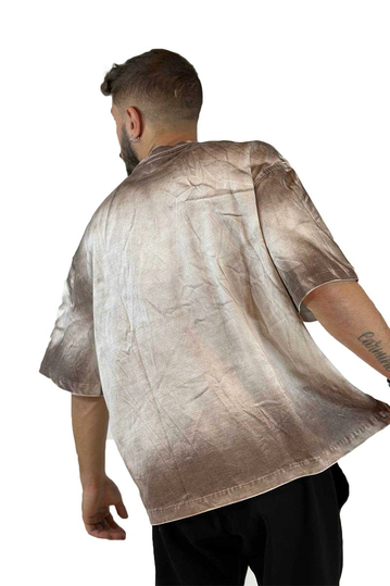 Oversized T-shirt Washed Beige