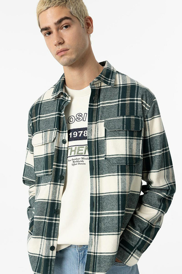 Tiffosi καρό πουκάμισο φανέλα πράσινο