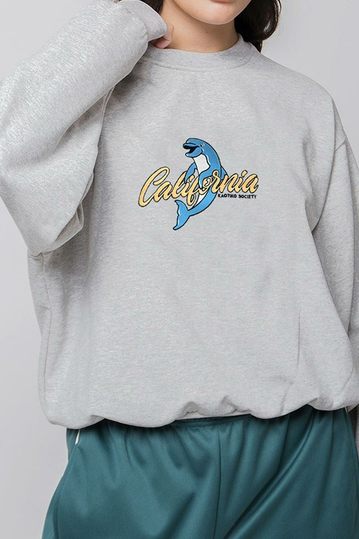 Kaotiko γυναικείο φούτερ Flipper γκρι