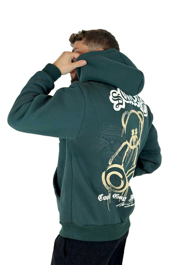 Teddy Bear Squad Φούτερ με Κουκούλα Forest Green