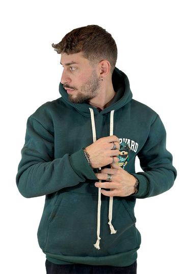 Teddy Bear Harvard Φούτερ με Κουκούλα Forest Green