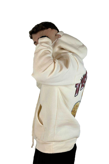 Teddy Bear No Free Hugs Φούτερ με Κουκούλα Μπεζ