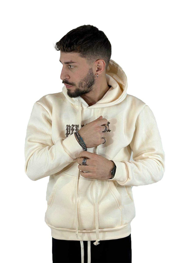 Teddy Bear Everlasting Hope Φούτερ με Κουκούλα Cream