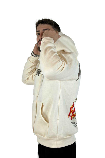 Teddy Bear Everlasting Hope Φούτερ με Κουκούλα Cream