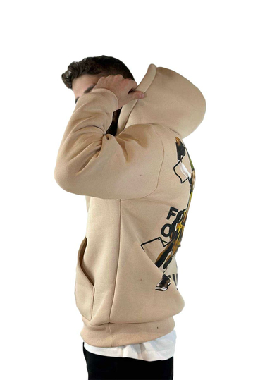 Teddy Bear Follow Your Own Path Φούτερ με Κουκούλα Ivory