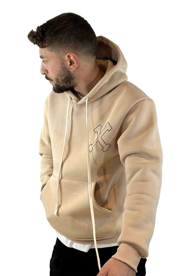 Teddy Bear Follow Your Own Path Φούτερ με Κουκούλα Ivory